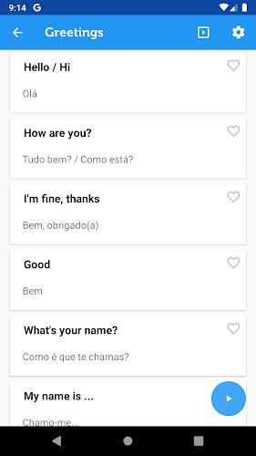 Learn Portuguese Phrasebook  Screenshot 2