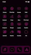 Wow Pink Neon Theme, Icon Pack  Screenshot 2