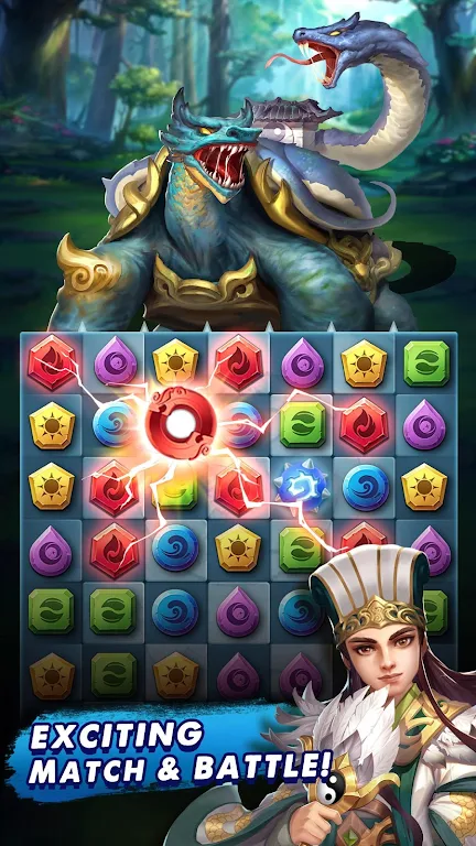 Three Kingdoms & Puzzles: Matc  Screenshot 1