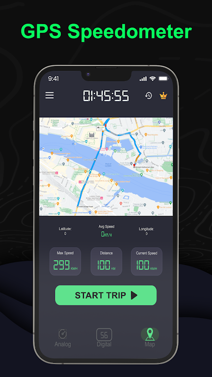 Odometer: GPS Speedometer App  Screenshot 1