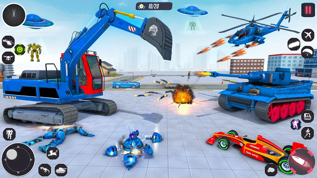 Monster Crane robot Car Games  Screenshot 2