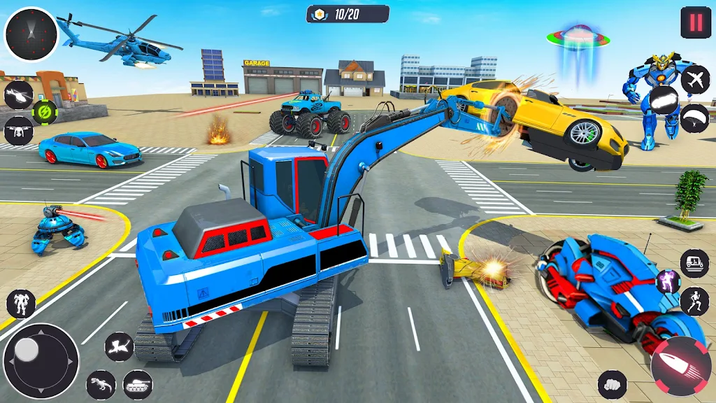 Monster Crane robot Car Games  Screenshot 1