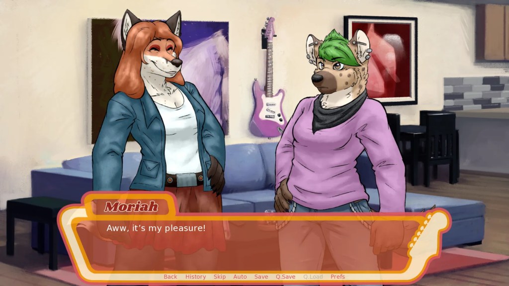 Chord Progressions, Furry Visual Novel  Screenshot 2