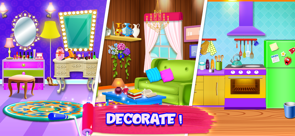 Doll House Cleanup Design Game  Screenshot 3