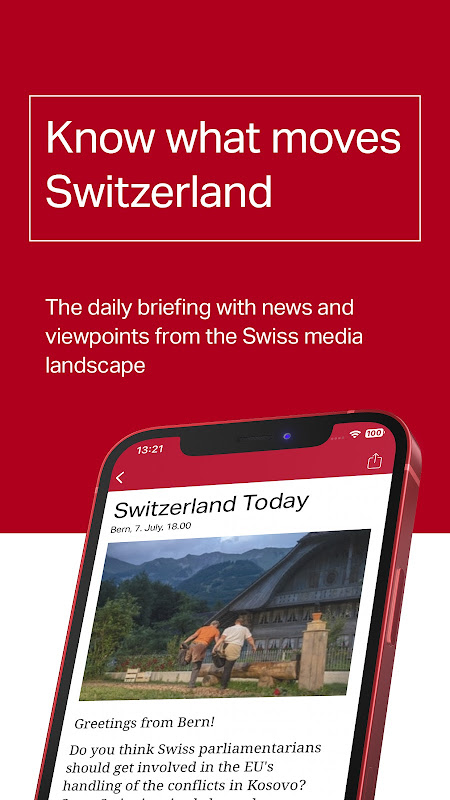 SWI plus - Das Briefing aus der Schweiz  Screenshot 1