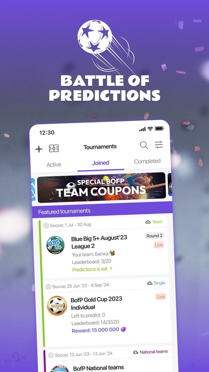 Battle of Predictions - Sports  Screenshot 1