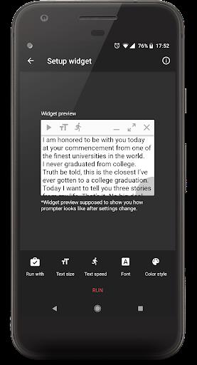 Oratory - teleprompter widget  Screenshot 3