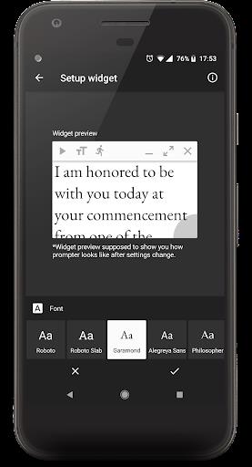 Oratory - teleprompter widget  Screenshot 2