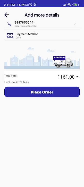 PORTFLIP - Book a Tempo Truck  Screenshot 1
