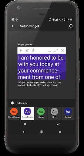 Oratory - teleprompter widget  Screenshot 1