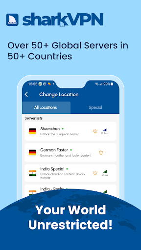 SharkVPN - Secure & Affordable  Screenshot 1