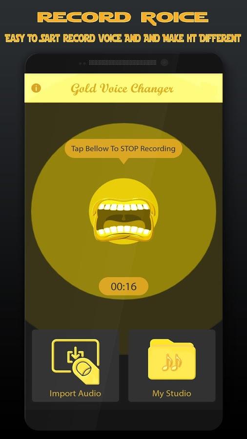 Gold Voice Changer & Voice Recorder  Screenshot 2