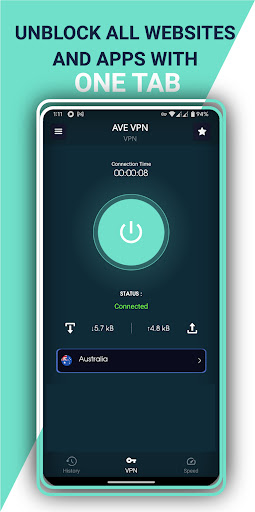 AVE:Low ping vpn & speed test  Screenshot 3