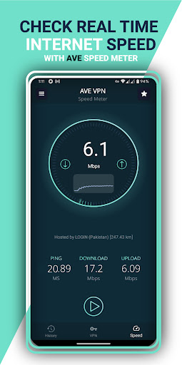 AVE:Low ping vpn & speed test  Screenshot 4