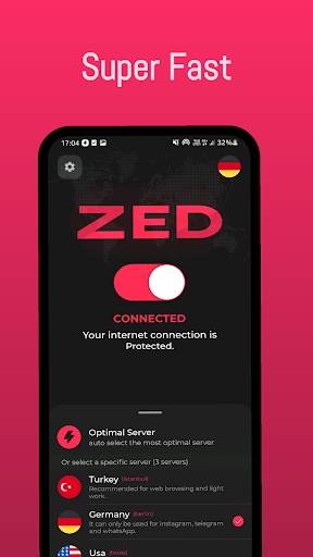 VPN ZED-Fast, Safe VPN Proxy  Screenshot 2