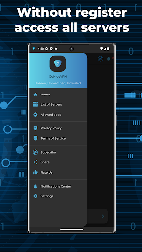 Gohide: No Log VPN For Android  Screenshot 3