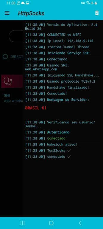 HttpSocks - VPN Websocket  Screenshot 2