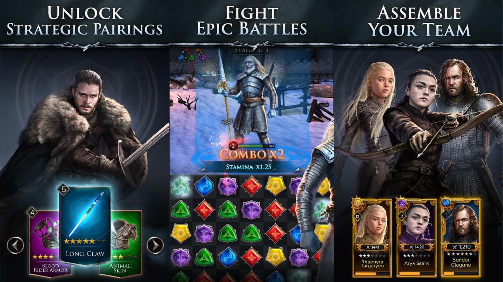 Game of Thrones: Legends RPG - Tác phẩm điêu luyện mang đến trải nghiệm giải đố nghiện ngập dựa trên Image 1