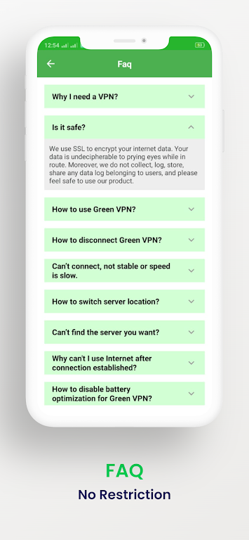 Green VPN Free Safe Proxy VPN  Screenshot 1