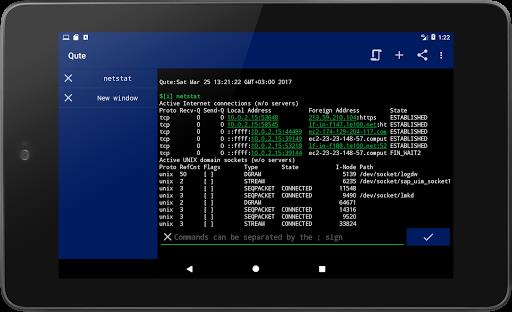 Qute: Command Console & Terminal Emulator  Screenshot 1