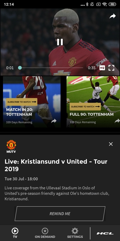 MUTV – Manchester United TV  Screenshot 3