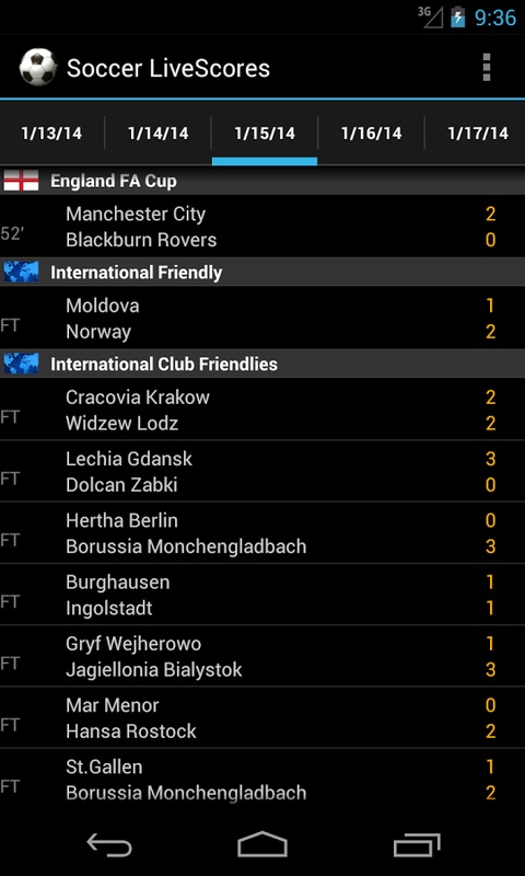 Soccer LiveScores  Screenshot 4