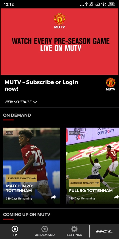 MUTV – Manchester United TV  Screenshot 1