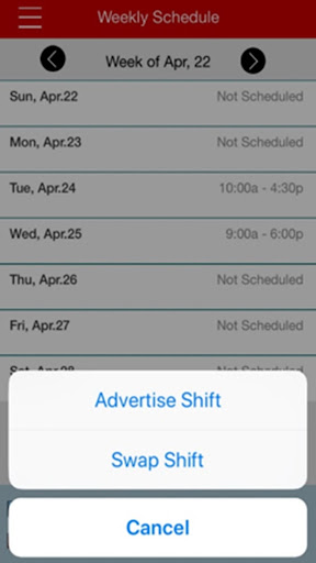 CVS mySchedule ESS  Screenshot 3