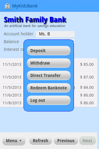 MyKidsBank  Screenshot 1