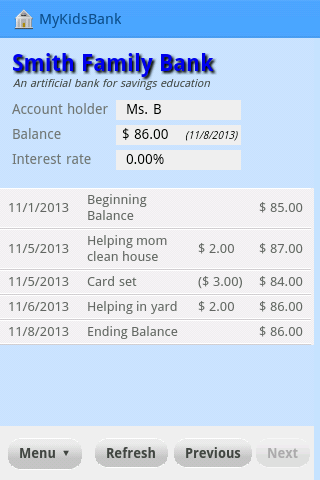 MyKidsBank  Screenshot 2