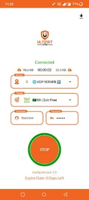 ULTINET VPN - Unlimited Access  Screenshot 1