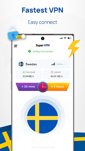 Sweden VPN: Get Sweden IP  Screenshot 1