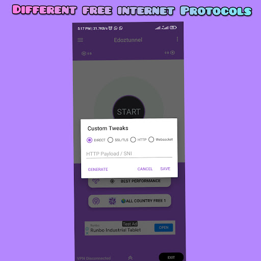 Edoztunnel - Unlimited VPN  Screenshot 2