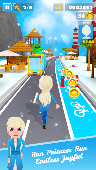 Subway Icy Princess Rush Mod  Screenshot 1