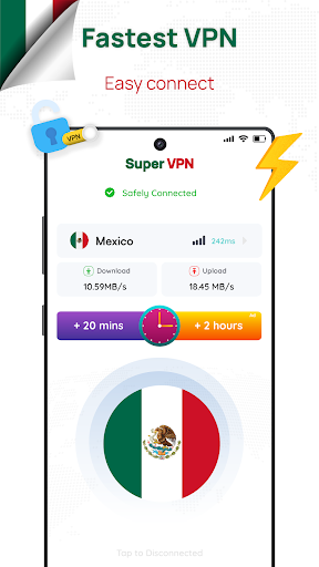 Mexico VPN - Get Mexican IP  Screenshot 1