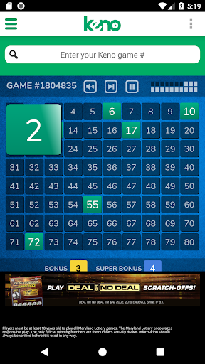 MD Lottery - Keno & Racetrax  Screenshot 2