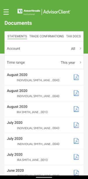 TD Ameritrade Advisor Client  Screenshot 3