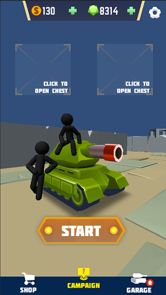 Stickman Tank Hero Mod  Screenshot 1