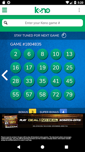 MD Lottery - Keno & Racetrax  Screenshot 3