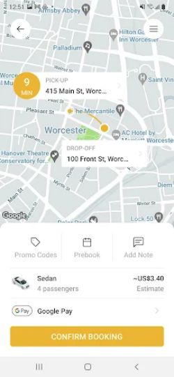 Worcester Yellow Cab  Screenshot 3