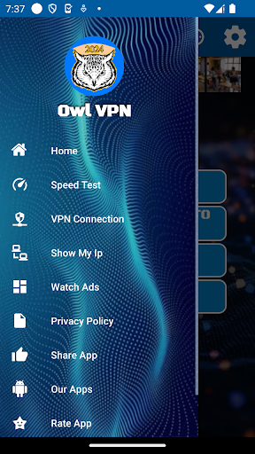 Owl VPN Fast Secure Proxy Net  Screenshot 1