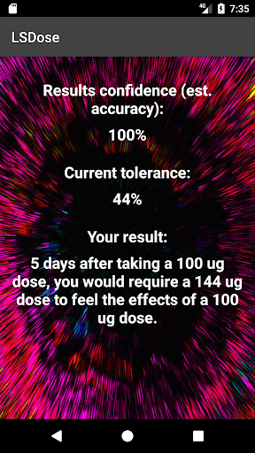 LSDose - LSD or Shrooms dose tolerance calculator  Screenshot 4