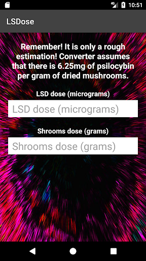 LSDose - LSD or Shrooms dose tolerance calculator  Screenshot 3