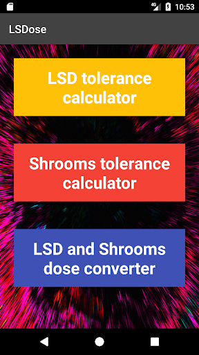 LSDose - LSD or Shrooms dose tolerance calculator  Screenshot 1