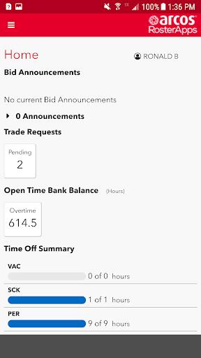ARCOS RosterApps Mobile  Screenshot 1