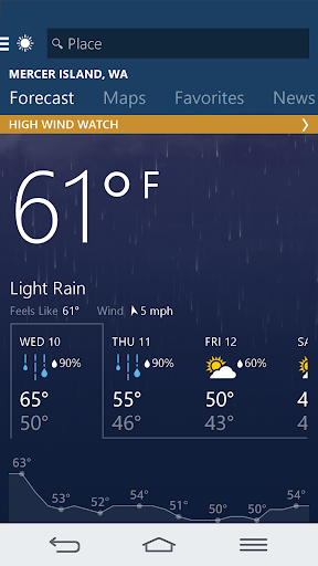 MSN Weather - Forecast & Maps  Screenshot 1