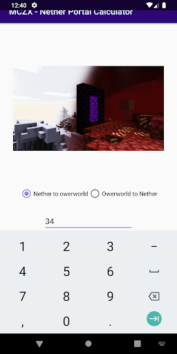 MCZX - Nether Portal Calculator  Screenshot 4