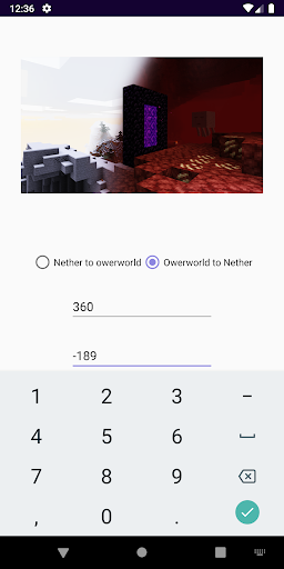 MCZX - Nether Portal Calculator  Screenshot 2