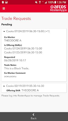 ARCOS RosterApps Mobile  Screenshot 2