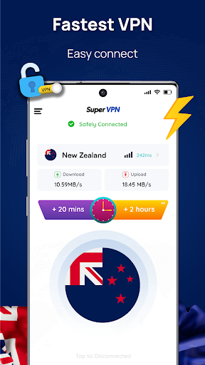 NewZealand Vpn - Get NZ IP  Screenshot 1